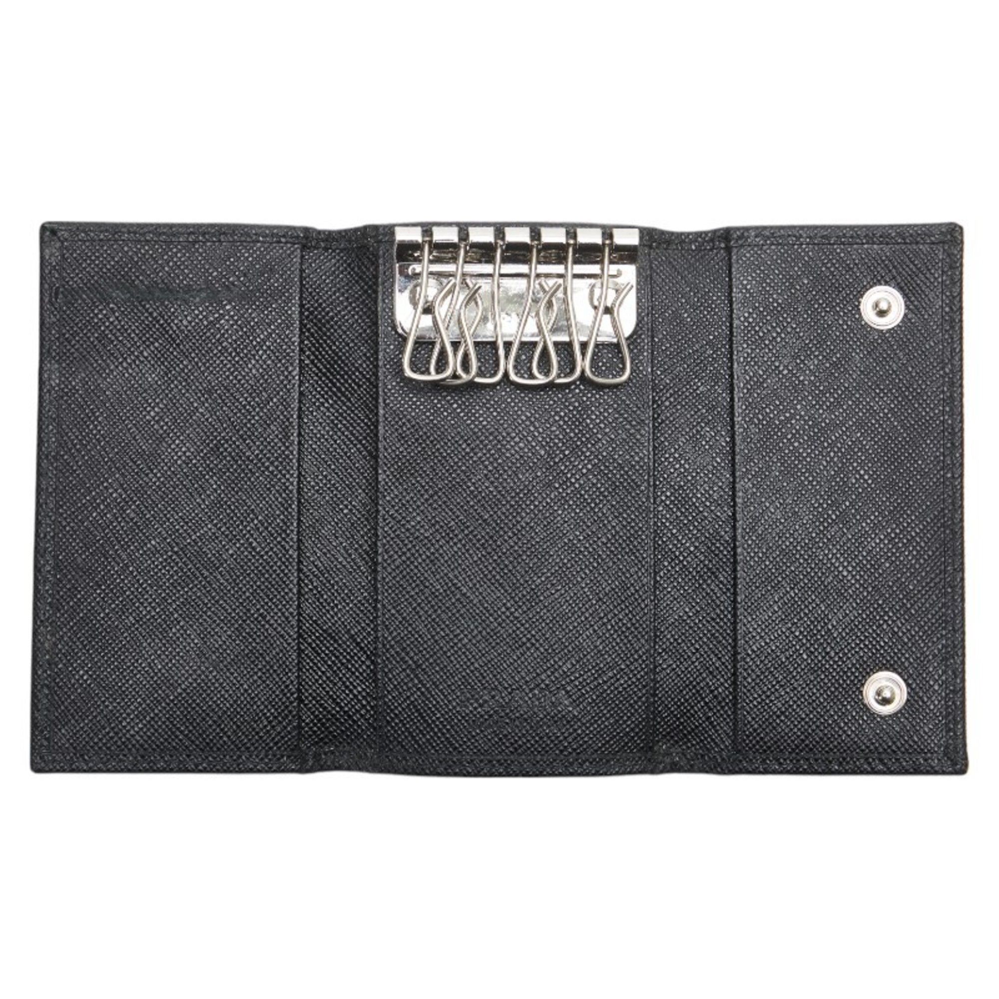 Prada PRADA 6-ring key case 2PG222 Black leather Men's Size ONE SIZE - 4 Thumbnail