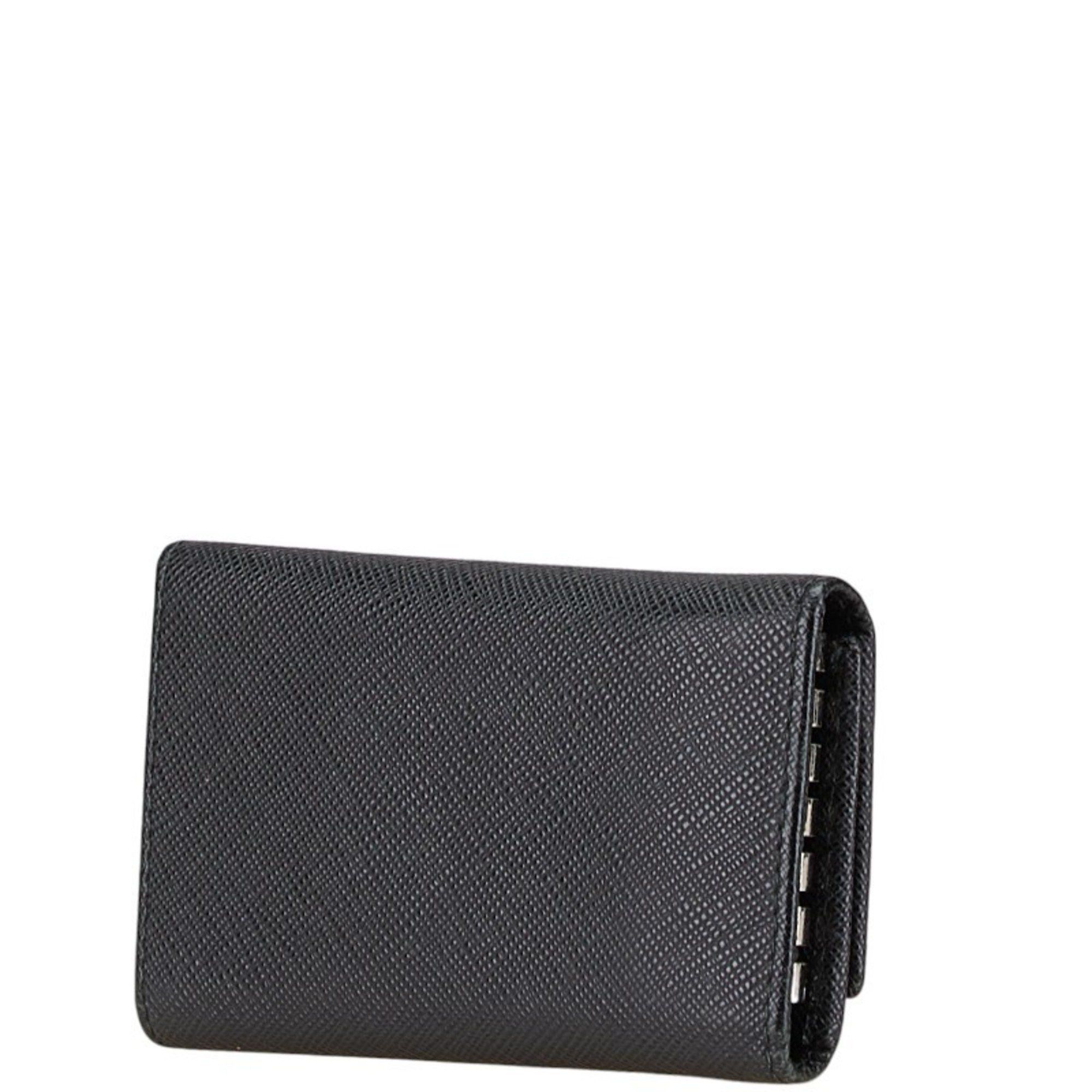 Prada PRADA 6-ring key case 2PG222 Black leather Men's Size ONE SIZE - 2 Thumbnail