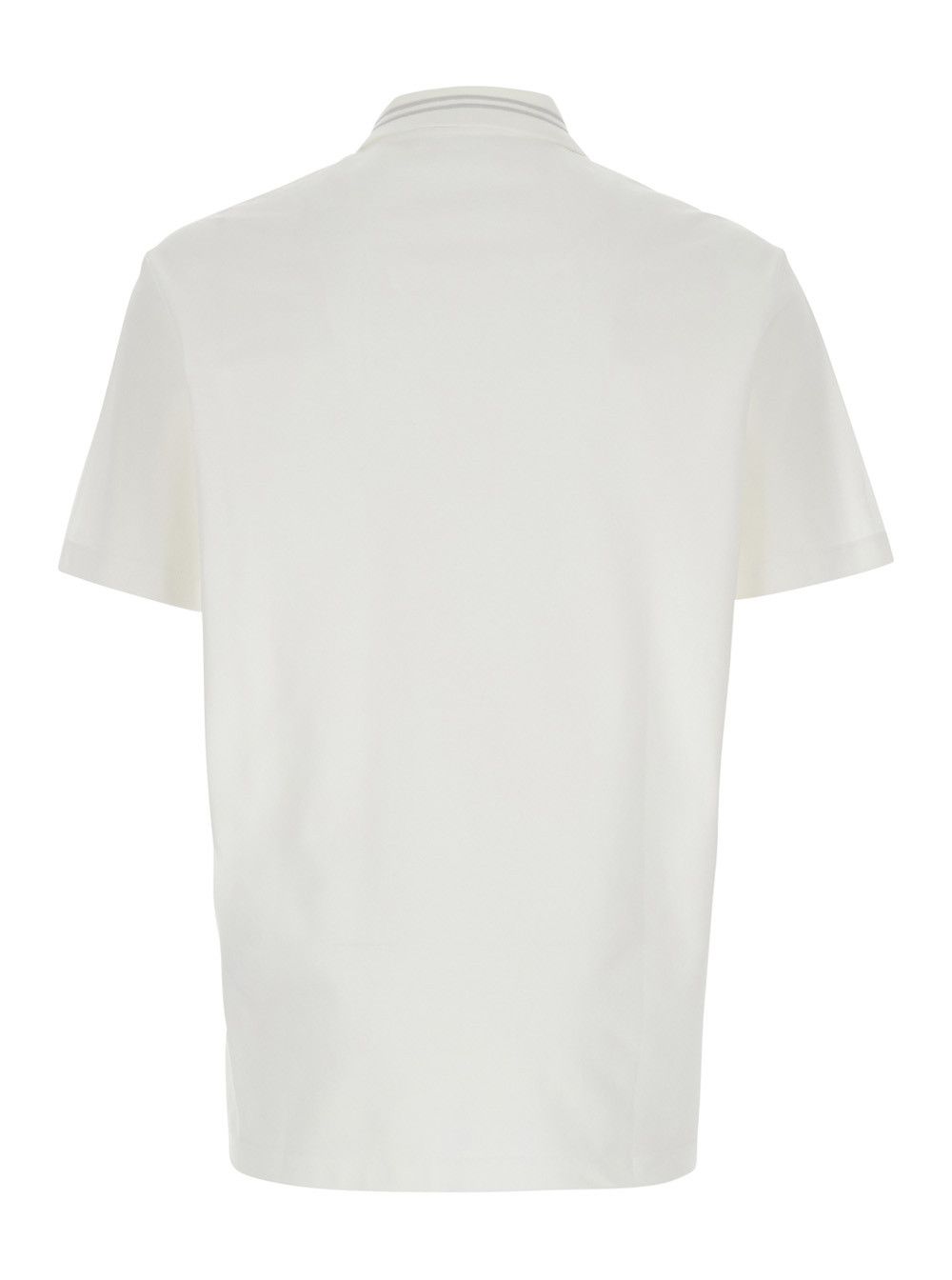 Versace White Polo Shirt with Medusa Detail on the Collar in Cotton Man Size US M / EU 48-50 / 2 - 2 Thumbnail