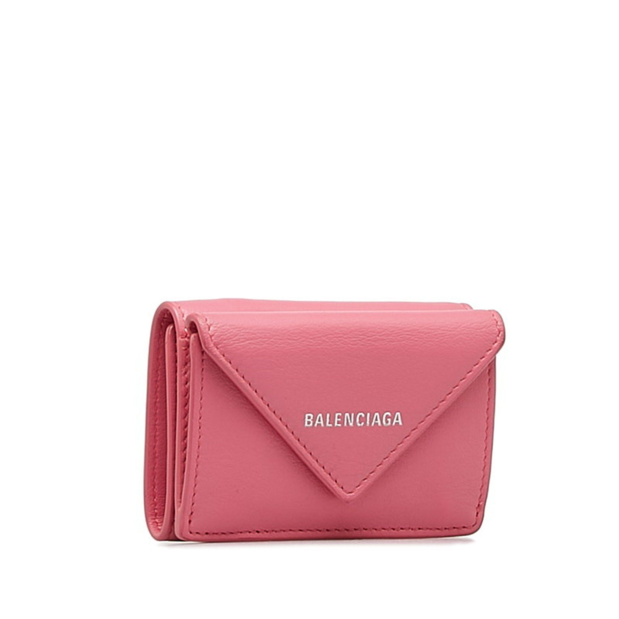Balenciaga Balenciaga Mini Paper Wallet Bi-fold 391446 Pink Leather Women's BALENCIAGA Size ONE SIZE - 2 Thumbnail