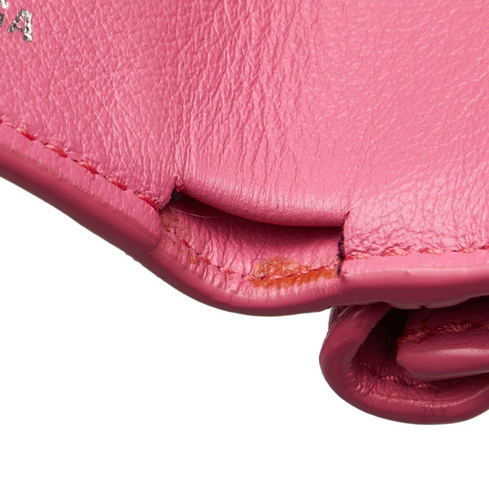 Balenciaga Balenciaga Mini Paper Wallet Bi-fold 391446 Pink Leather Women's BALENCIAGA Size ONE SIZE - 5 Thumbnail