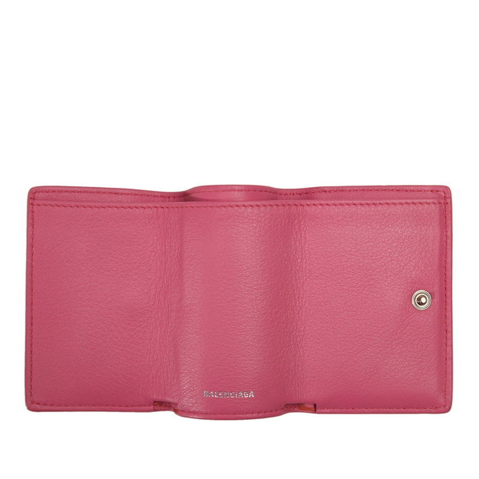 Balenciaga Balenciaga Mini Paper Wallet Bi-fold 391446 Pink Leather Women's BALENCIAGA Size ONE SIZE - 7 Thumbnail