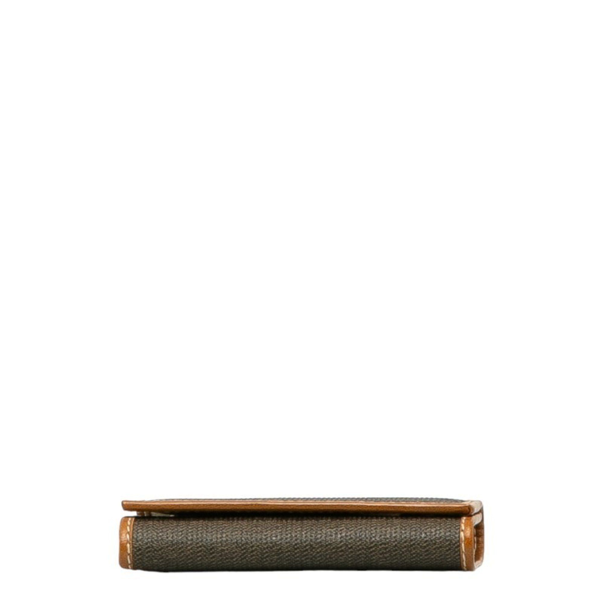 Fendi FENDI PECAN 6-ring key case holder 10163 black brown PVC leather women's Size ONE SIZE - 4 Thumbnail