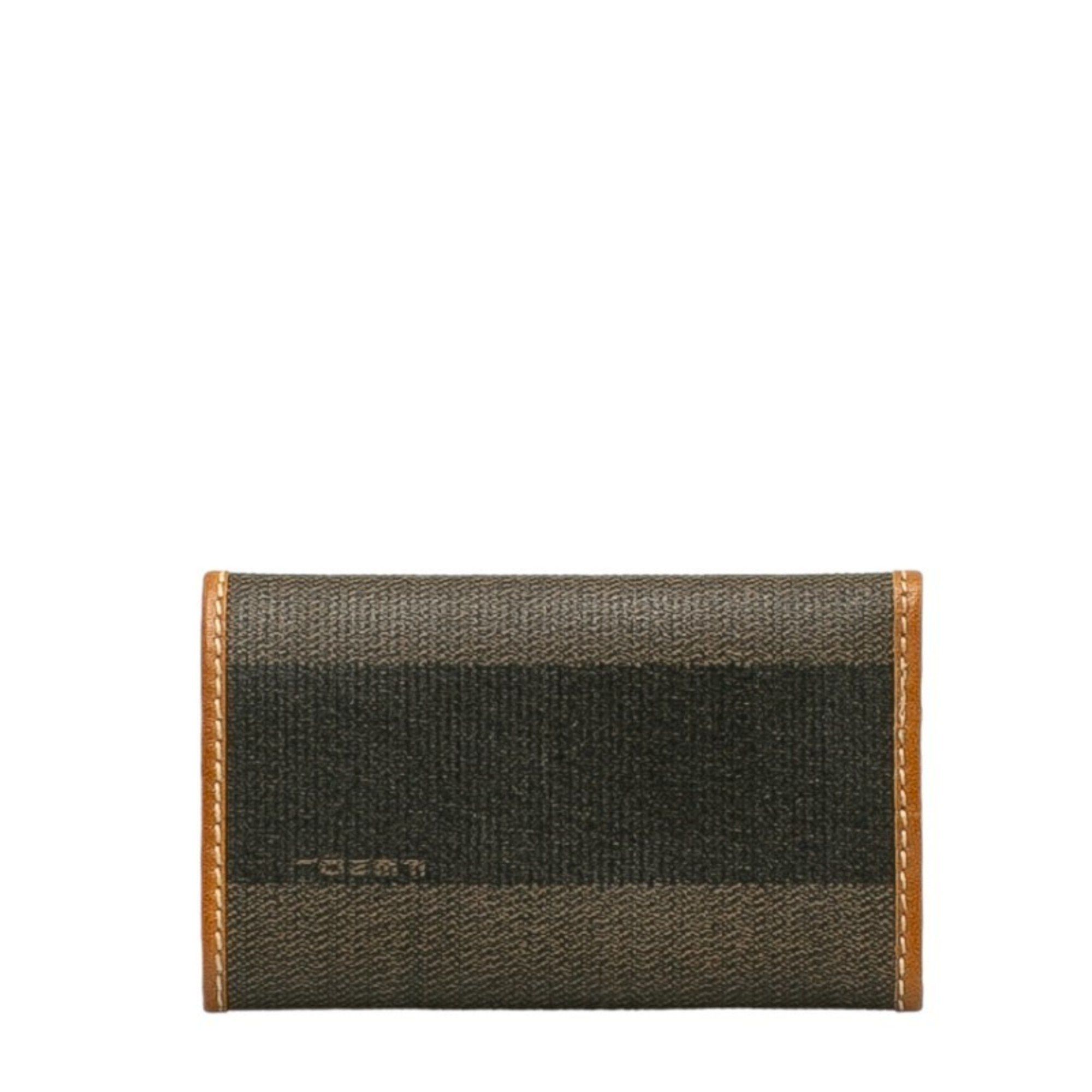 Fendi FENDI PECAN 6-ring key case holder 10163 black brown PVC leather women's Size ONE SIZE - 3 Thumbnail