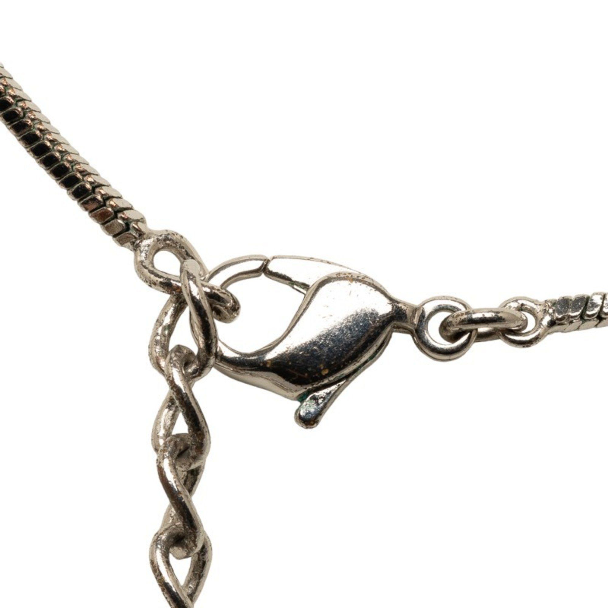 Dior Christian Dior Dior Trotter Necklace Silver Pink Metal Women's Size ONE SIZE - 6 Thumbnail