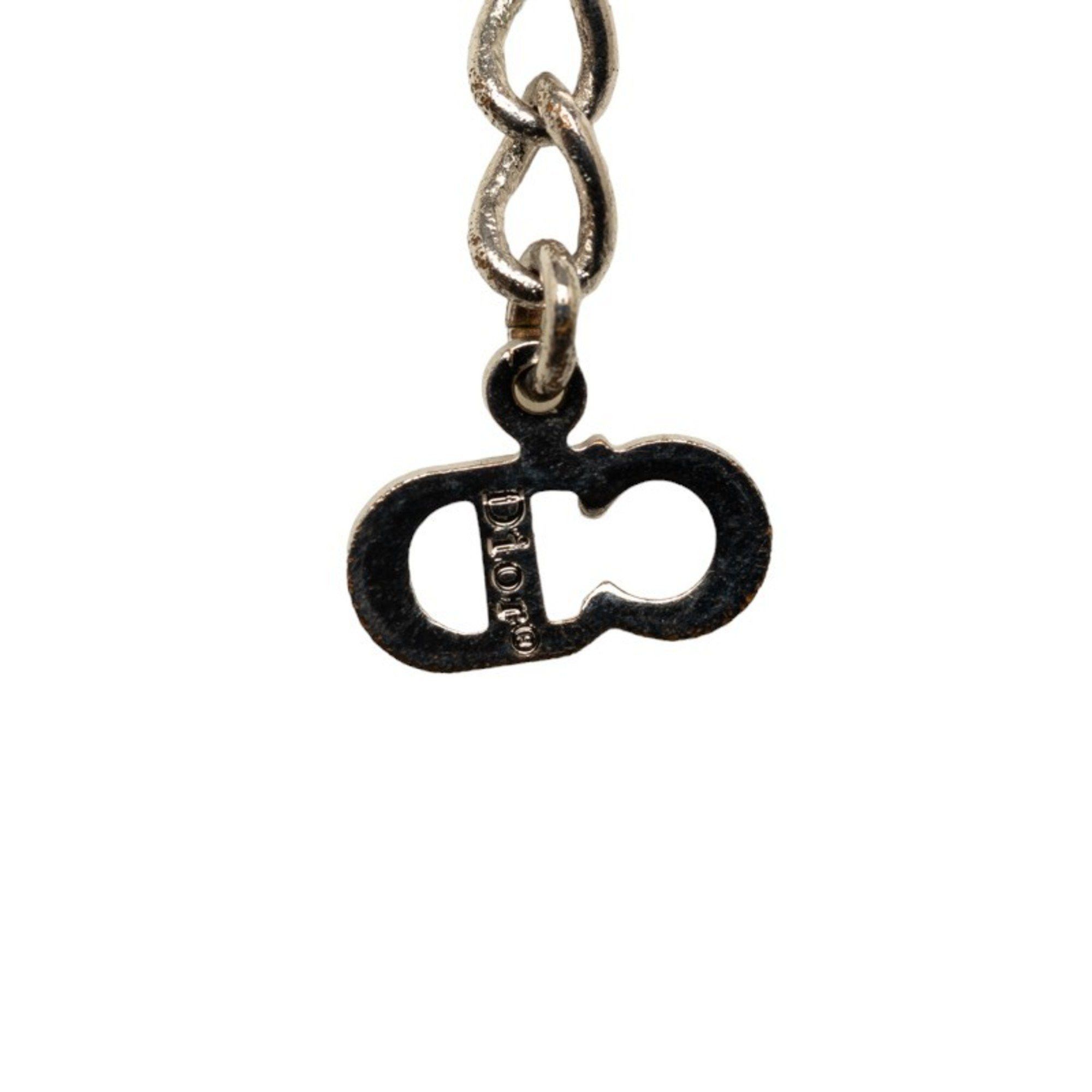 Dior Christian Dior Dior Trotter Necklace Silver Pink Metal Women's Size ONE SIZE - 4 Thumbnail