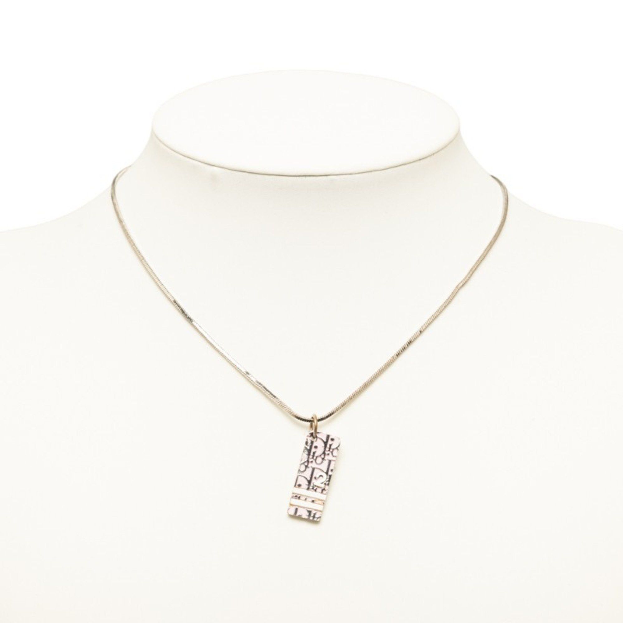 Dior Christian Dior Dior Trotter Necklace Silver Pink Metal Women's Size ONE SIZE - 7 Thumbnail