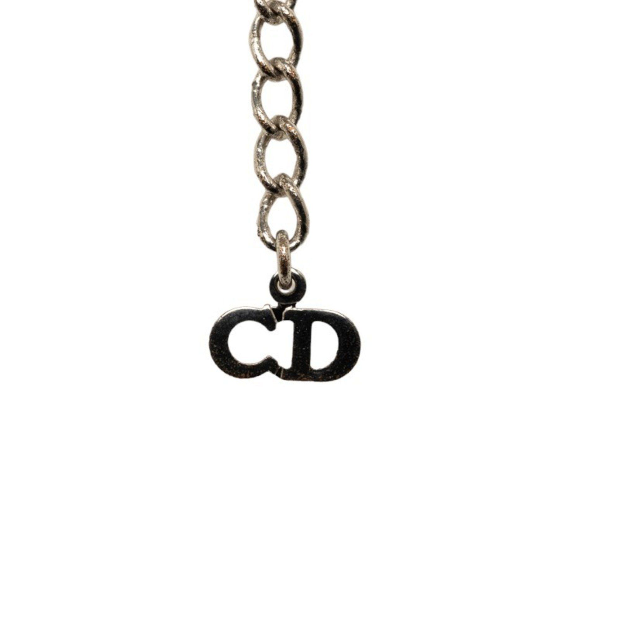 Dior Christian Dior Dior Trotter Necklace Silver Pink Metal Women's Size ONE SIZE - 5 Thumbnail
