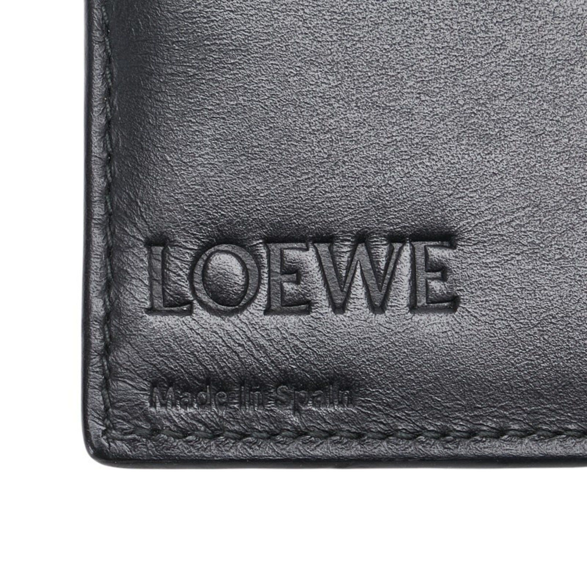 Loewe LOEWE Anagram Linen Bi-fold Wallet Black Leather Men's Size ONE SIZE - 9 Thumbnail