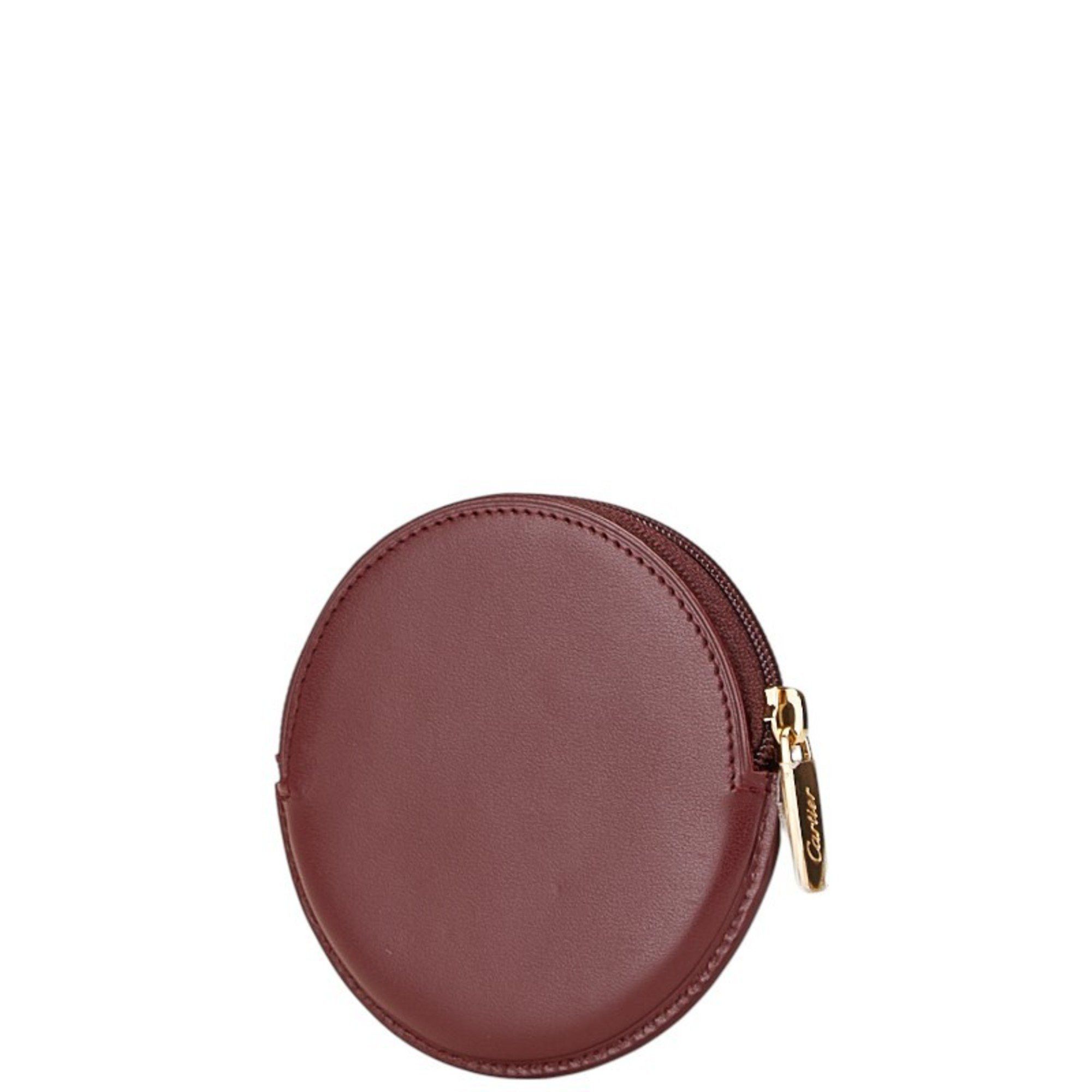 Cartier Cartier Must Line Coin Case, Purse, Wine Red, Leather, Women's, CARTIER Size ONE SIZE - 2 Thumbnail