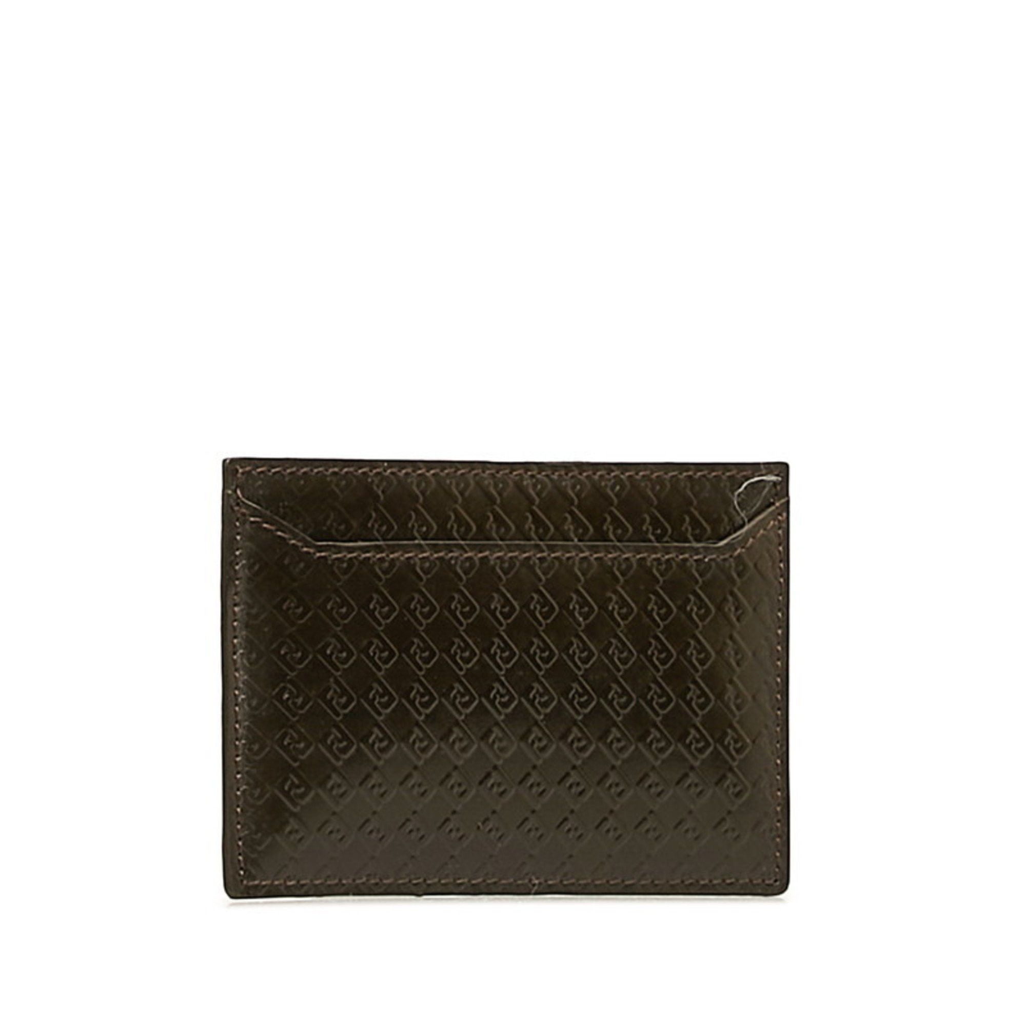 Fendi FENDI Card Case 7M0012 Brown Leather Women's Size ONE SIZE - 2 Thumbnail