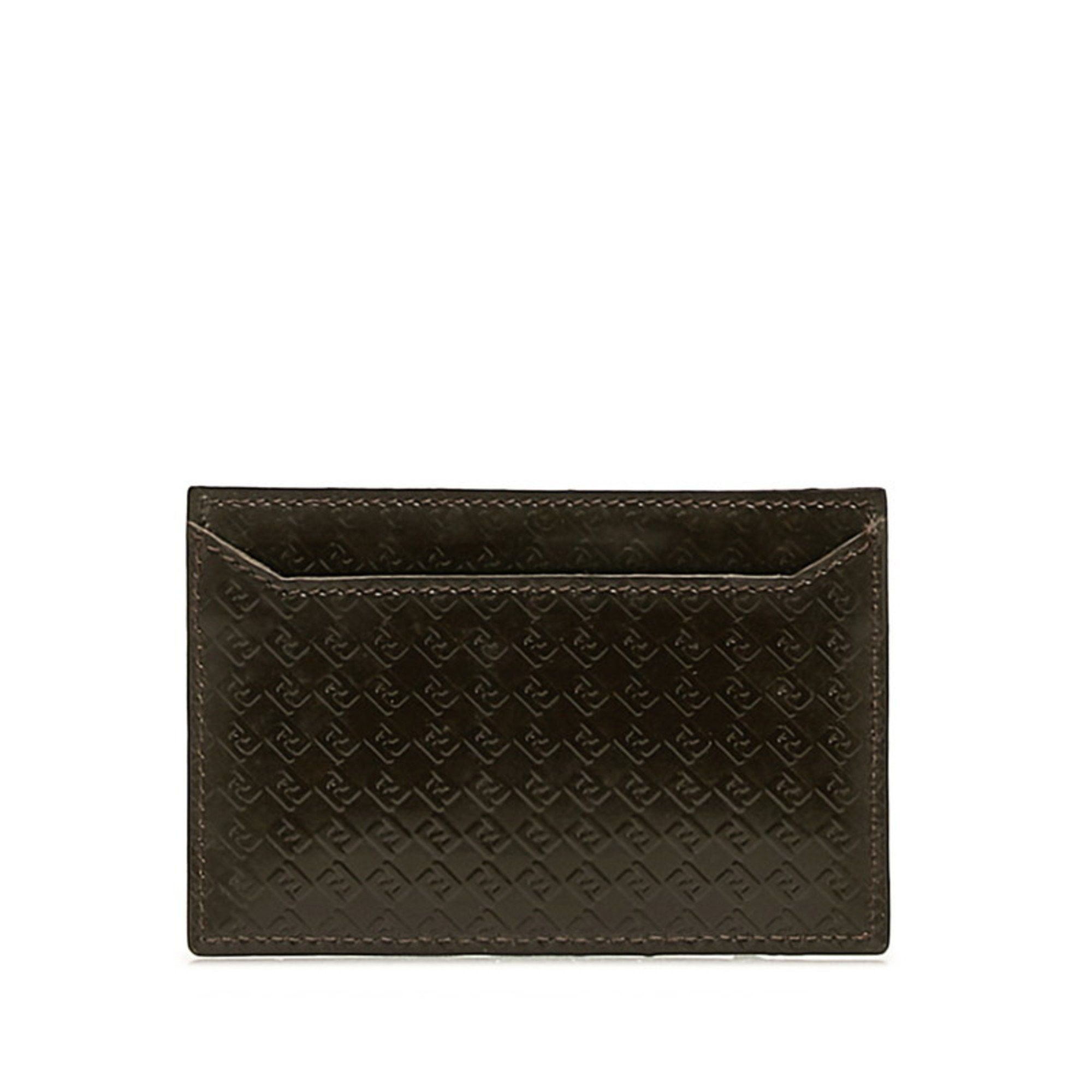 Fendi FENDI Card Case 7M0012 Brown Leather Women's Size ONE SIZE - 3 Thumbnail