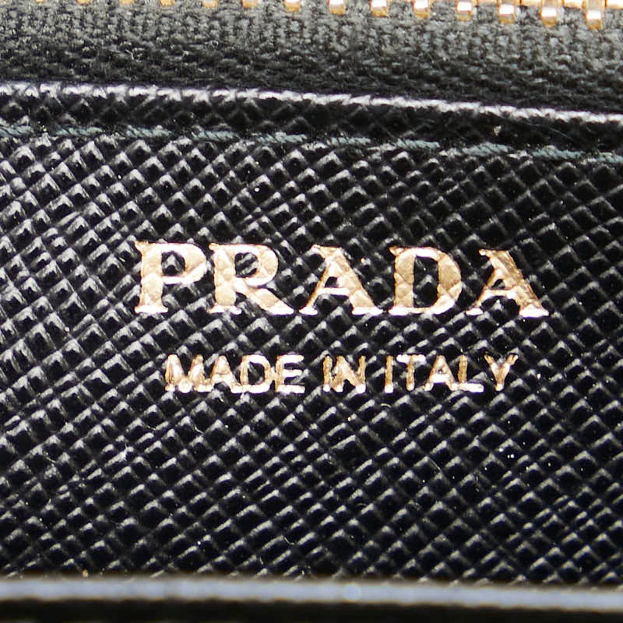 Prada Prada Ribbon Round Long Wallet 1ML506 Black Saffiano Women's PRADA Size ONE SIZE - 6 Thumbnail