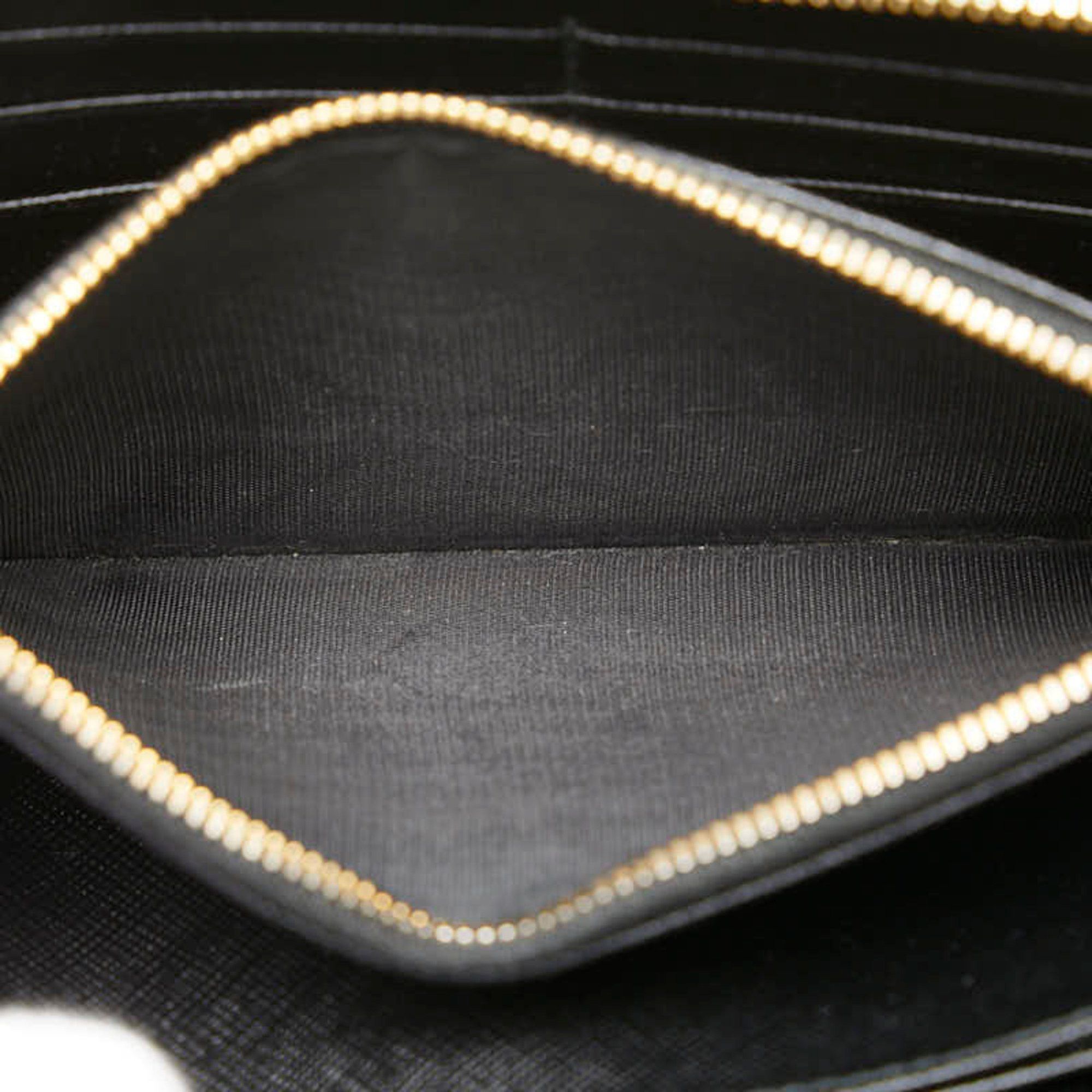 Prada Prada Ribbon Round Long Wallet 1ML506 Black Saffiano Women's PRADA Size ONE SIZE - 5 Thumbnail