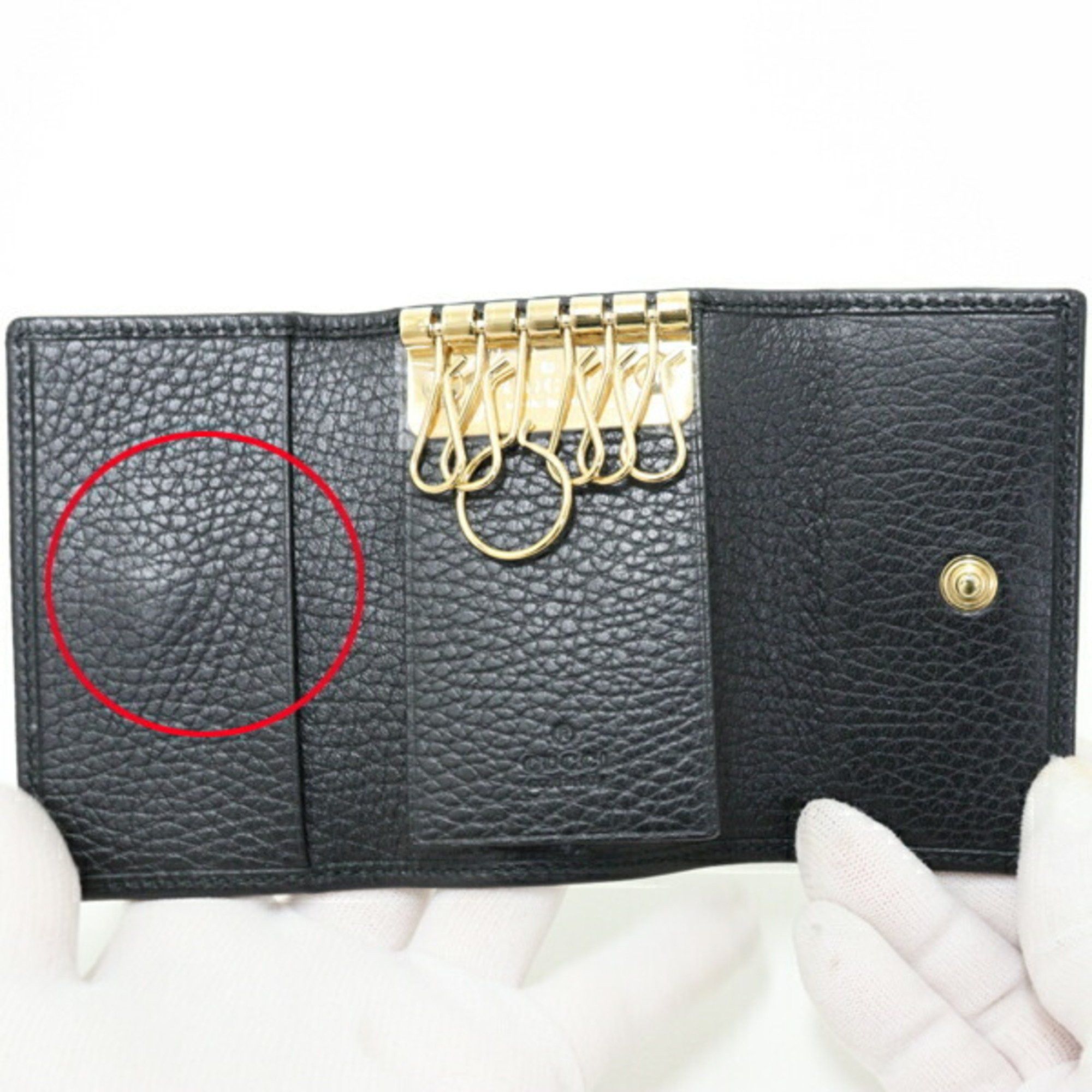 Gucci GUCCI GG Marmont 6-Key Case 456118 Black Size ONE SIZE - 3 Thumbnail