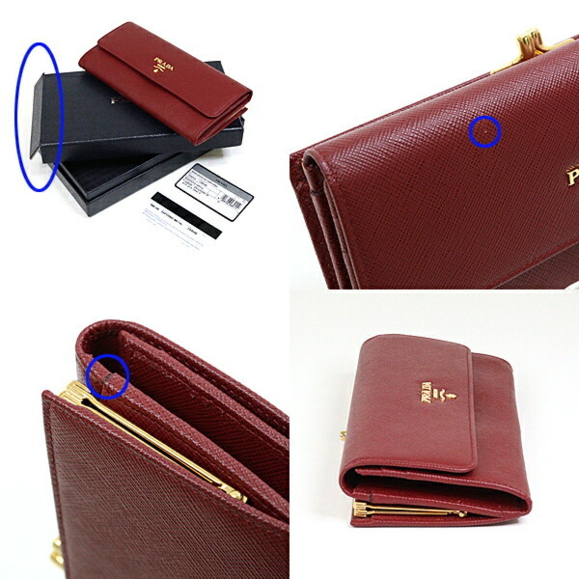 Prada PRADA Long Wallet 1ME306 Bordeaux CERISE Size ONE SIZE - 2 Thumbnail