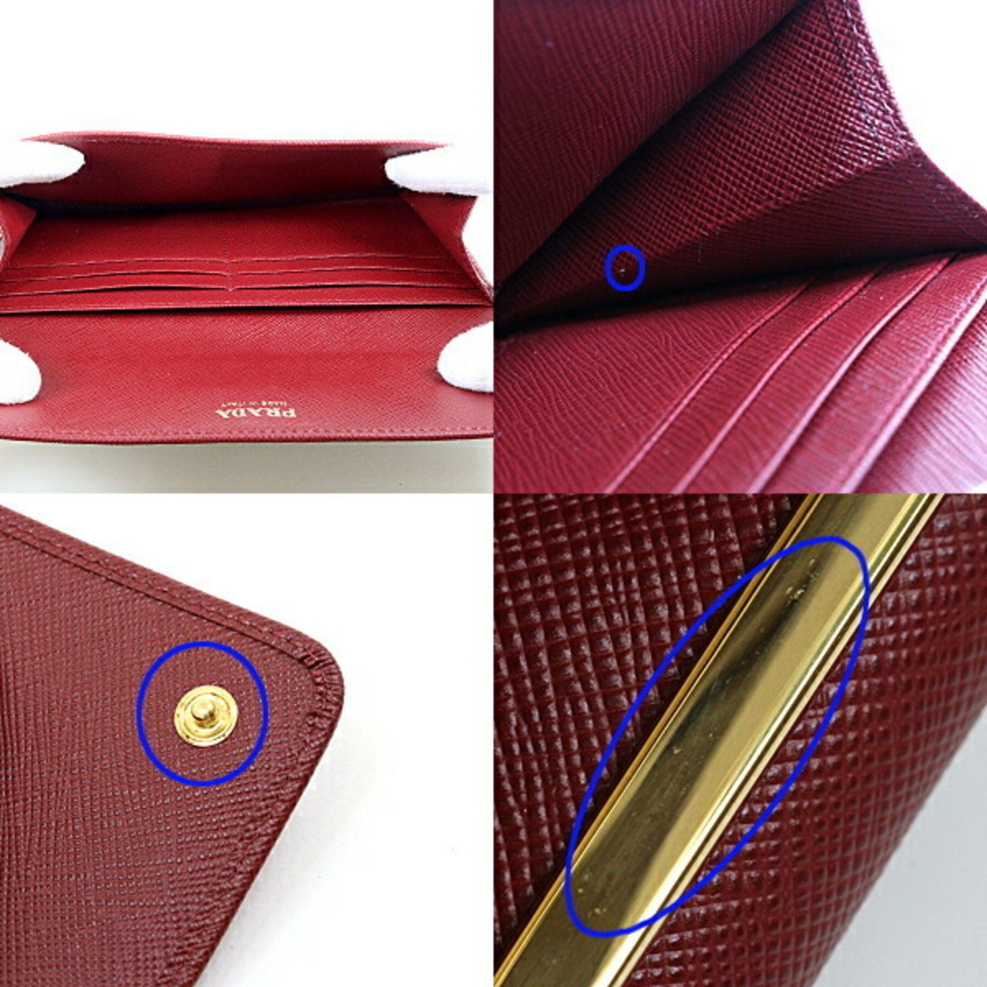 Prada PRADA Long Wallet 1ME306 Bordeaux CERISE Size ONE SIZE - 3 Thumbnail