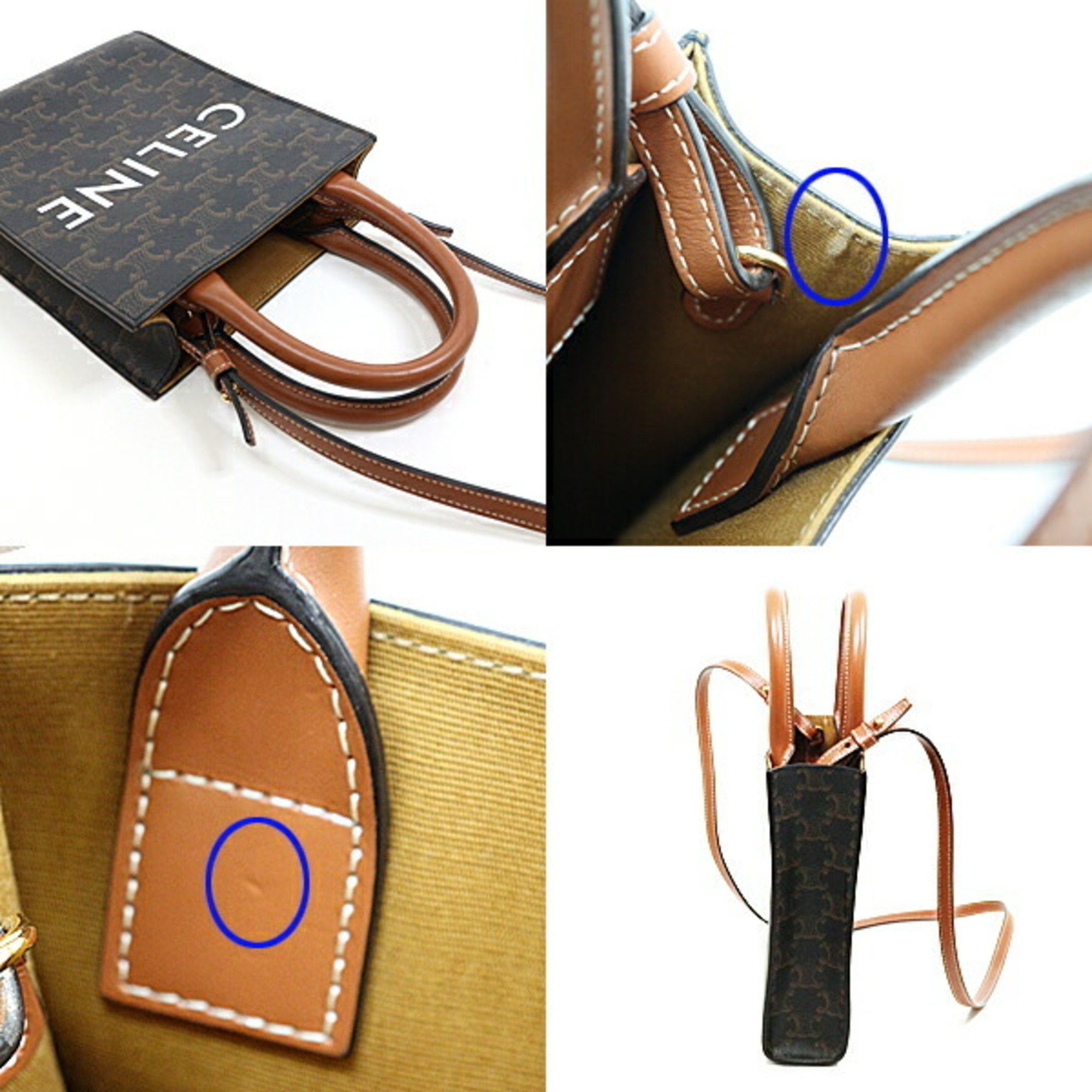 Celine CELINE Mini Vertical Triomphe Canvas 194372 Shoulder Bag Calfskin Size ONE SIZE - 3 Thumbnail