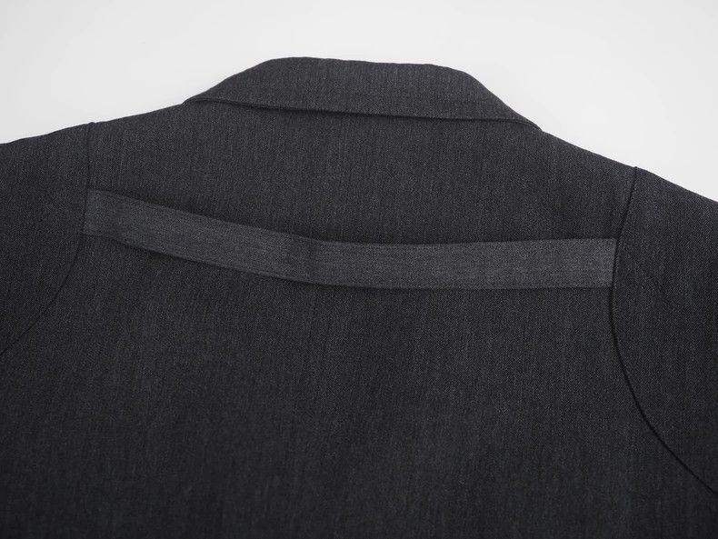 Y's Y's Women's Dark Gray Wool Suit Jacket Size ONE SIZE - 5 Thumbnail
