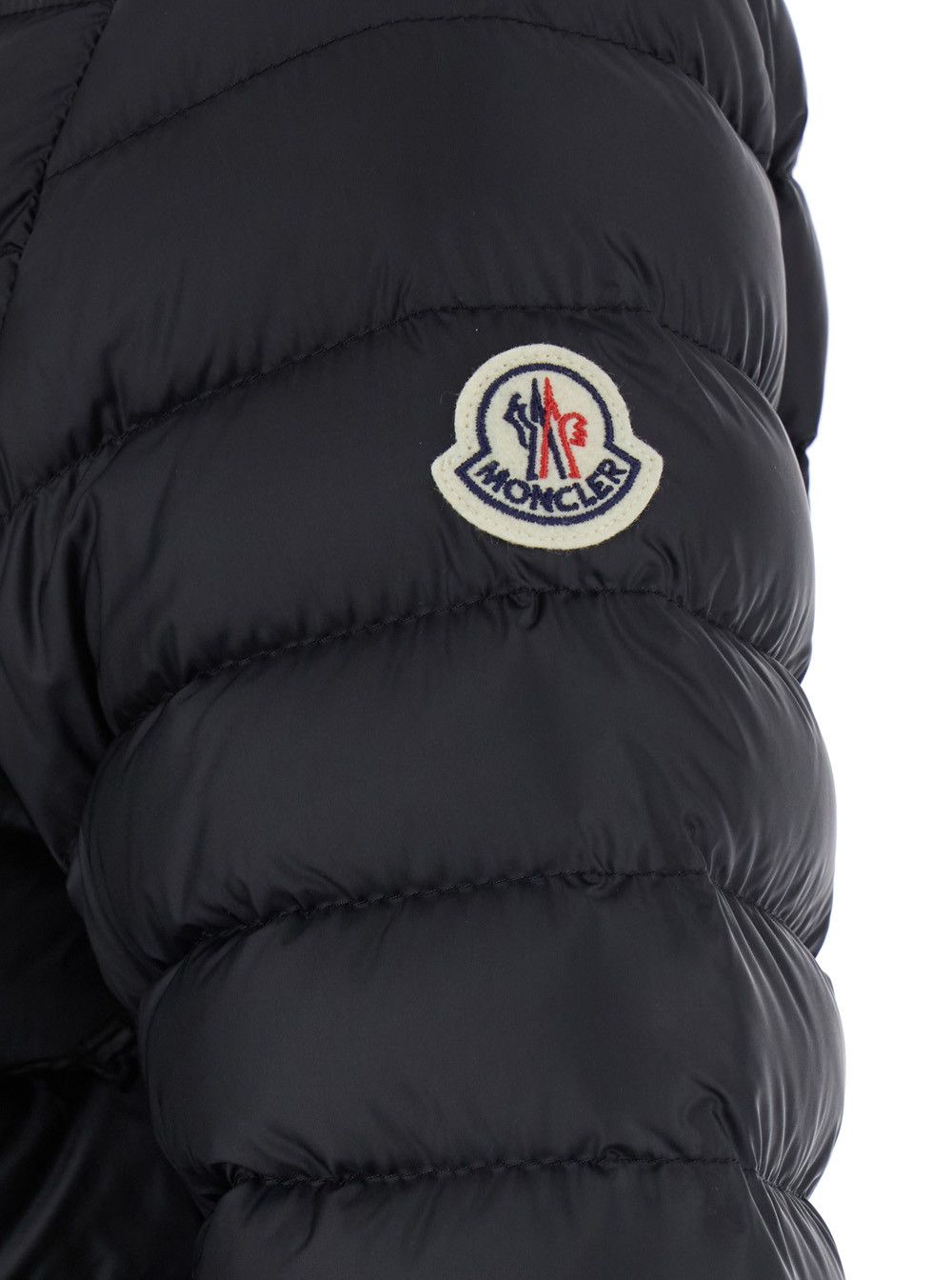 Moncler 'Ige' Black Down Jacket with Logo Patch on the Sleeve in Tech Fabric Woman Size S / US 4 / IT 40 - 3 Thumbnail
