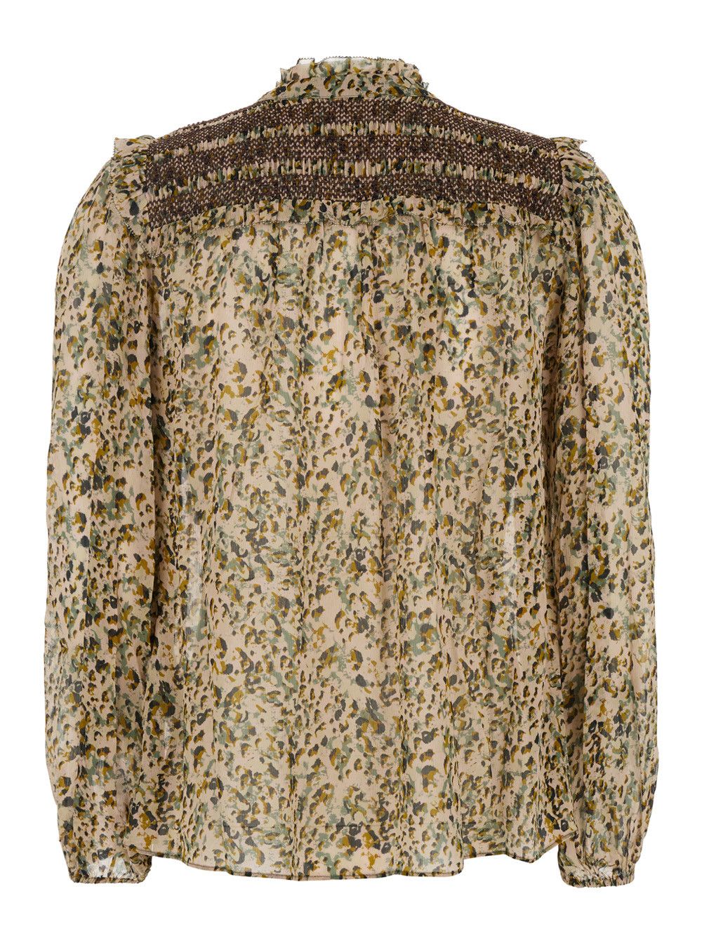 ba&sh Multicolor Shirt with Lace Closure and All-Over Print in Viscose Woman Size S / US 4 / IT 40 - 2 Thumbnail