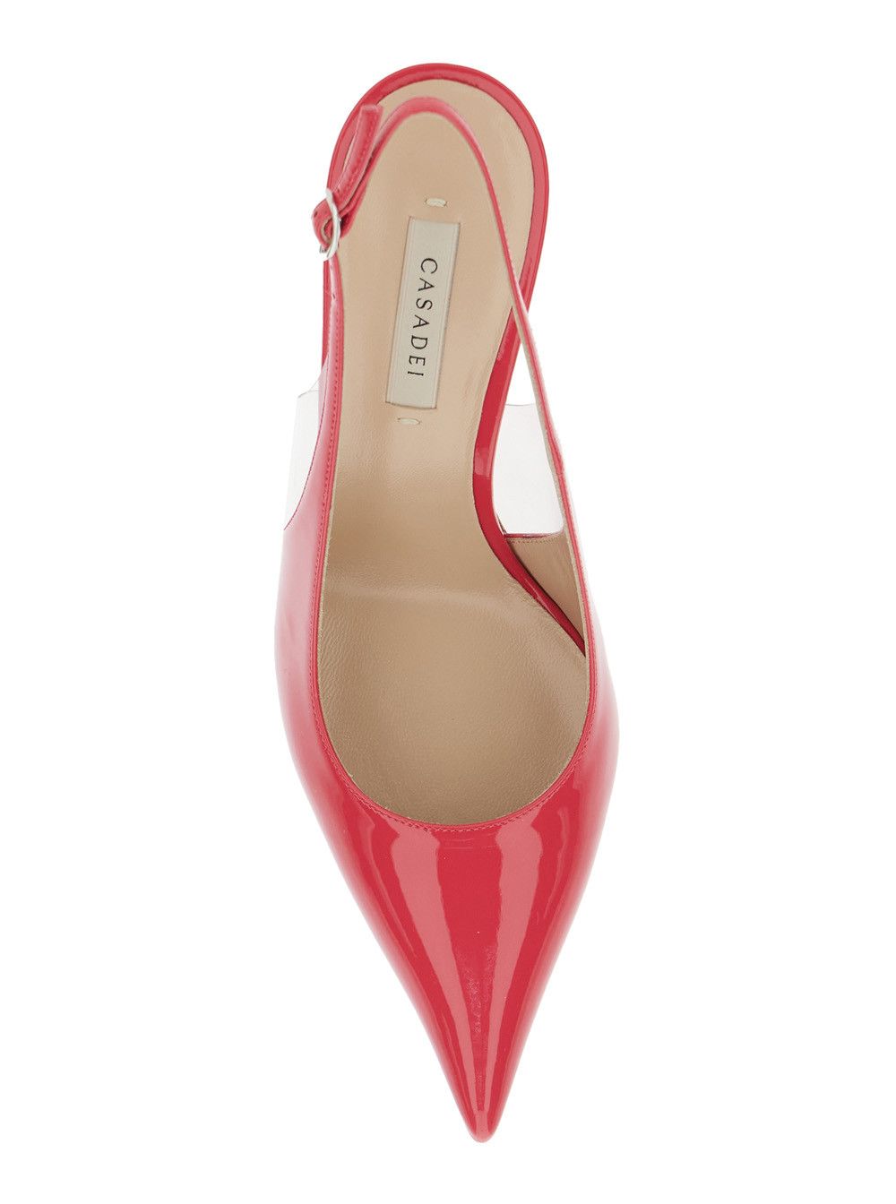 Casadei 'Superblade Tiffany' Pink Slingback Pumps with High Heel in Patent Leather Woman Size US 7 / IT 37 - 4 Thumbnail