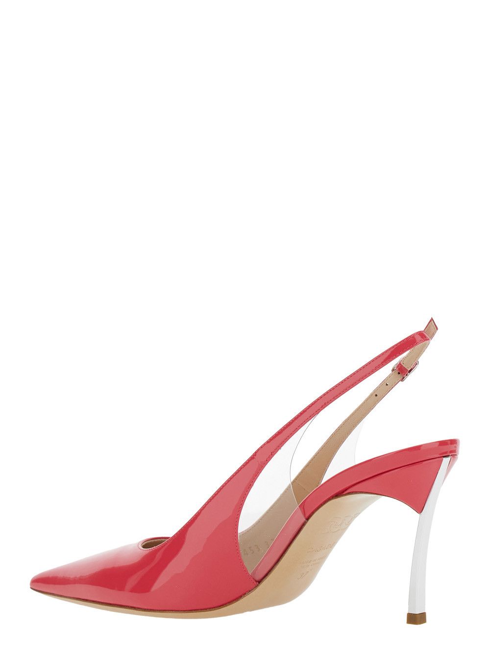 Casadei 'Superblade Tiffany' Pink Slingback Pumps with High Heel in Patent Leather Woman Size US 7 / IT 37 - 3 Thumbnail