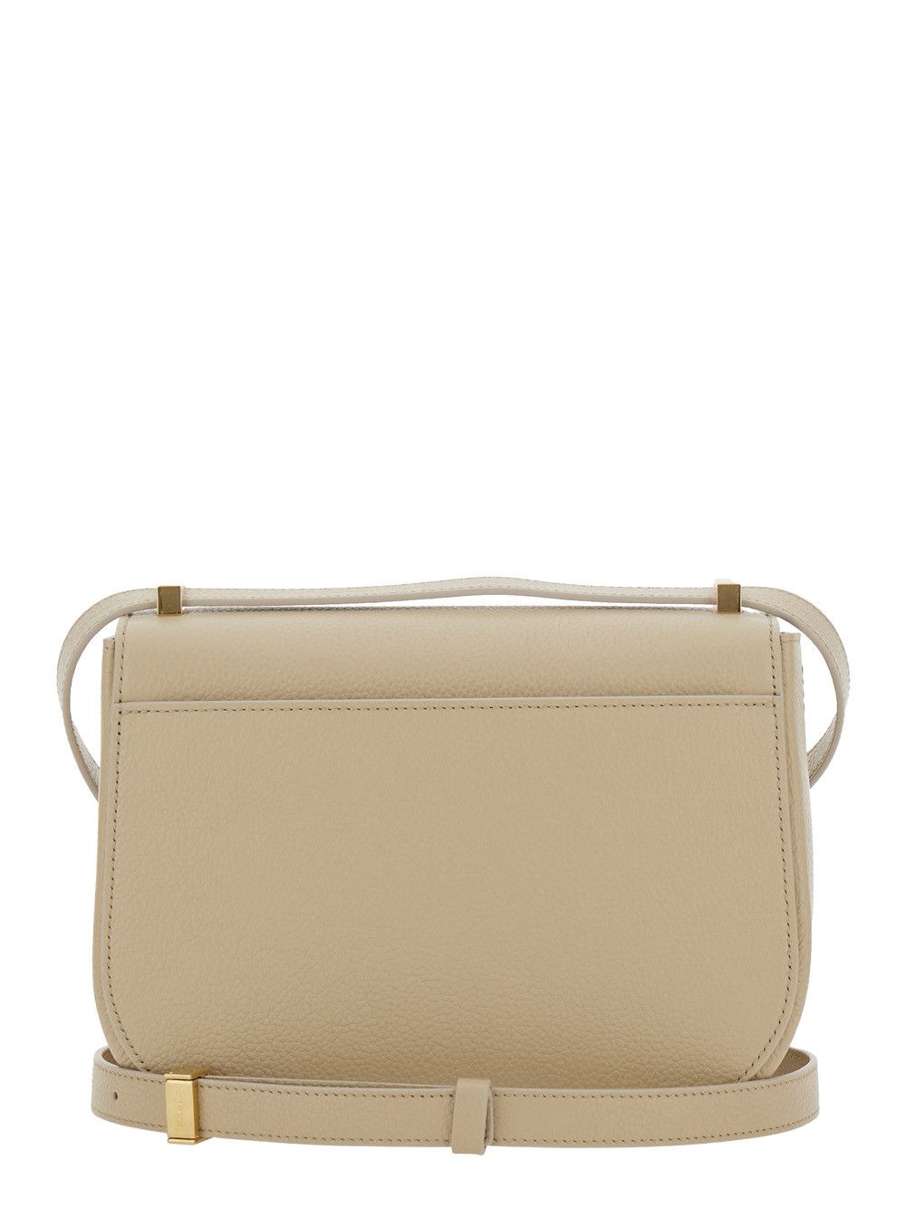 Salvatore Ferragamo Beige Crossbody bag with Gancini Metallic Detail on Front in Grained Leather for Women Size ONE SIZE - 4 Thumbnail
