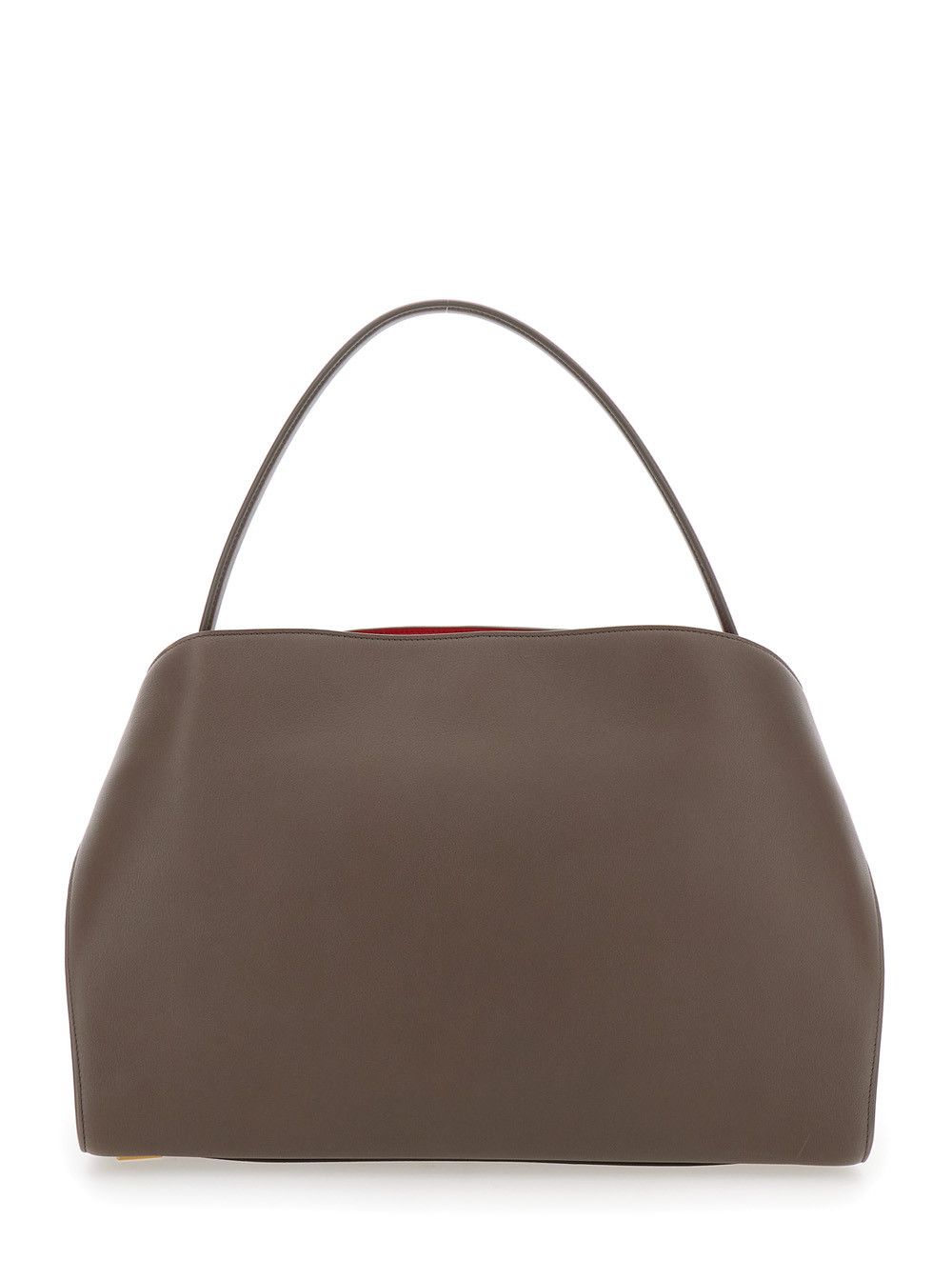 Salvatore Ferragamo 'Hug' Grey Shoulder Bag with Logo Printed on Front in Leather Woman Size ONE SIZE - 4 Thumbnail