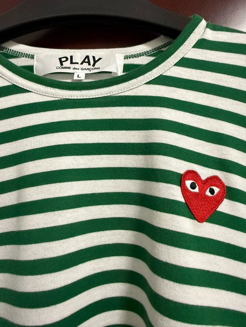 Comme des Garcons CDG Play Striped Long Sleeve T-Shirt-dmc Size US L / EU 52-54 / 3 - 2 Thumbnail