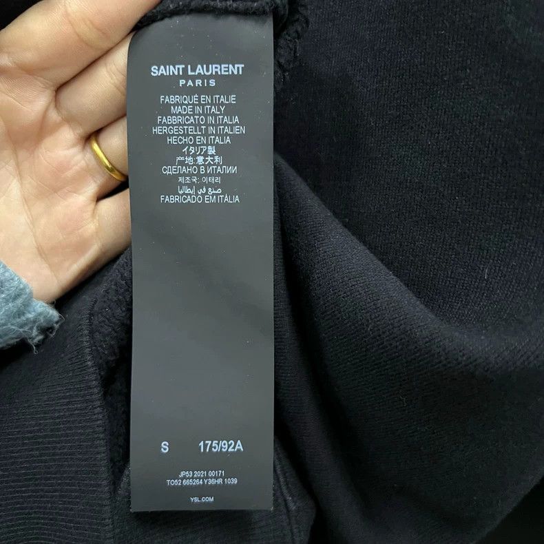 Saint Laurent Paris Saint Laurent Black Graphic Sweatshirt-dmc Size US S / EU 44-46 / 1 - 4 Thumbnail