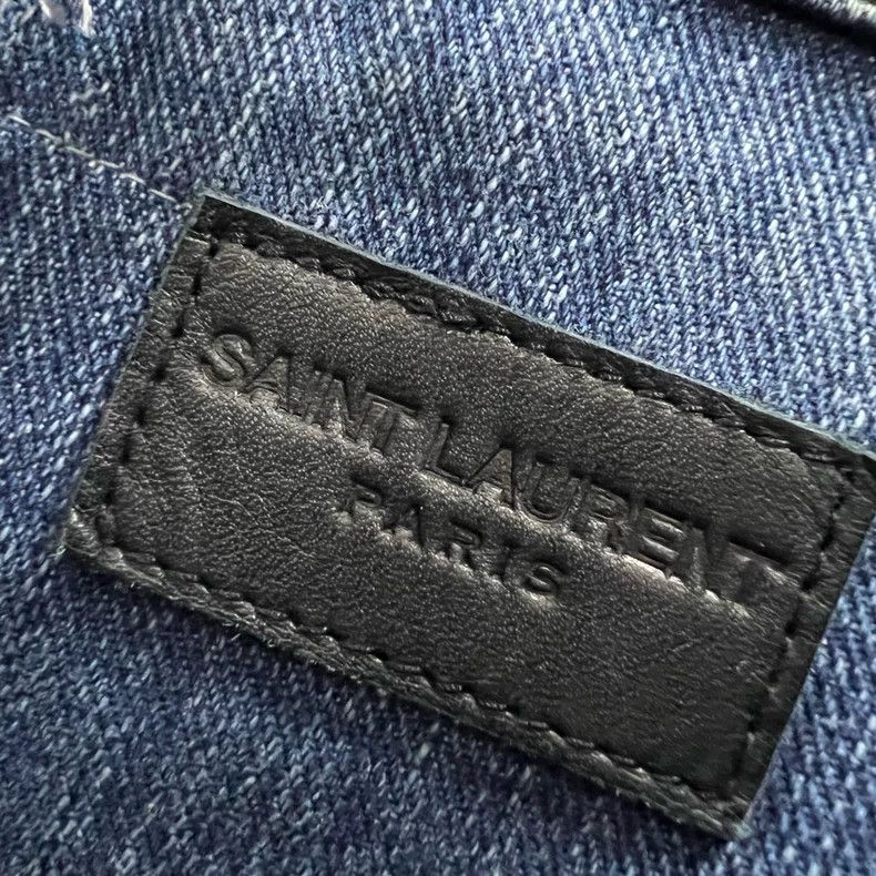 Saint Laurent Paris Saint Laurent Blue Denim Jacket-dmc Size US S / EU 44-46 / 1 - 3 Thumbnail