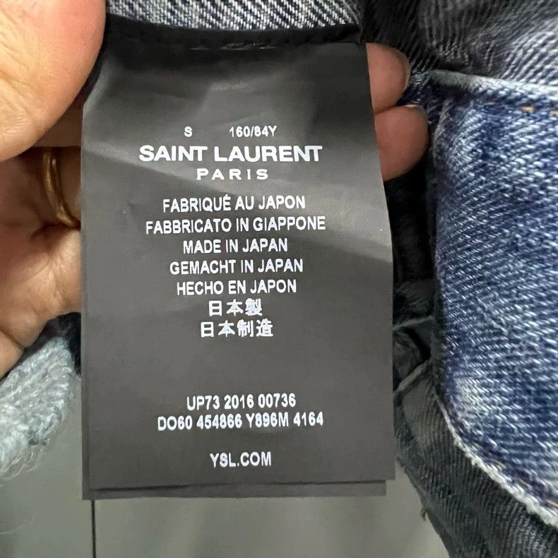 Saint Laurent Paris Saint Laurent Blue Denim Jacket-dmc Size US S / EU 44-46 / 1 - 4 Thumbnail