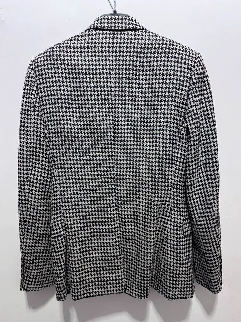 Saint Laurent Paris Saint Laurent Houndstooth Blazer With Leather Collar-dmc Size US L / EU 52-54 / 3 - 2 Thumbnail