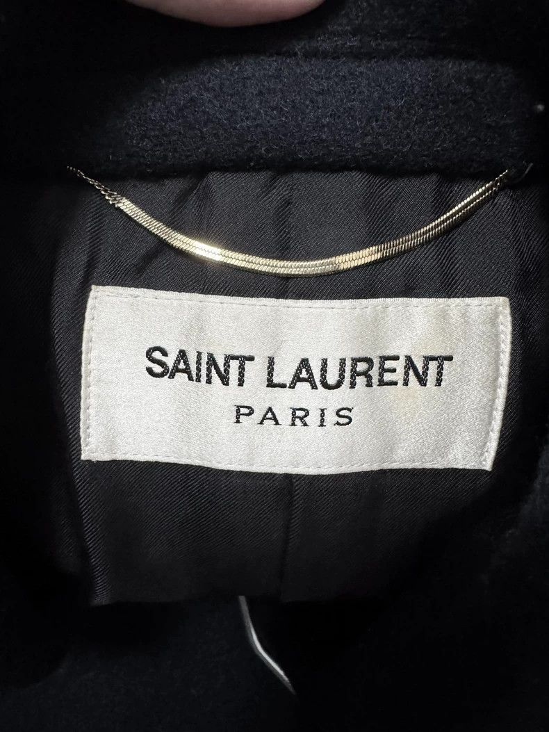 Saint Laurent Paris Saint Laurent Double-Breasted Navy Coat-dmc Size US L / EU 52-54 / 3 - 4 Thumbnail