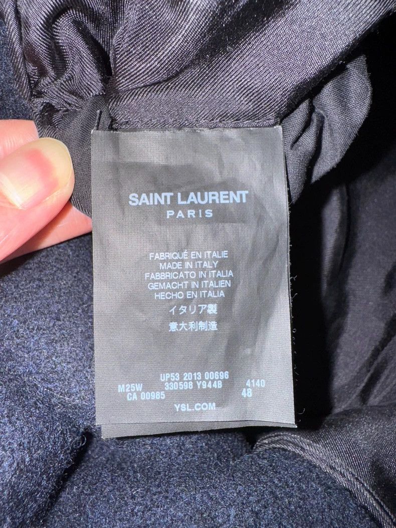 Saint Laurent Paris Saint Laurent Double-Breasted Navy Coat-dmc Size US L / EU 52-54 / 3 - 6 Thumbnail