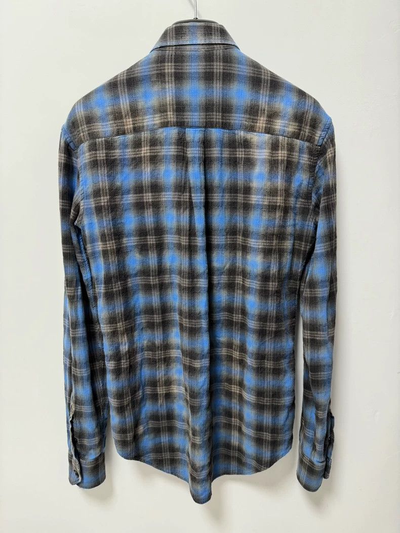 Saint Laurent Paris Blue and Black Plaid Button-Up Shirt-dmc Size US M / EU 48-50 / 2 - 2 Thumbnail