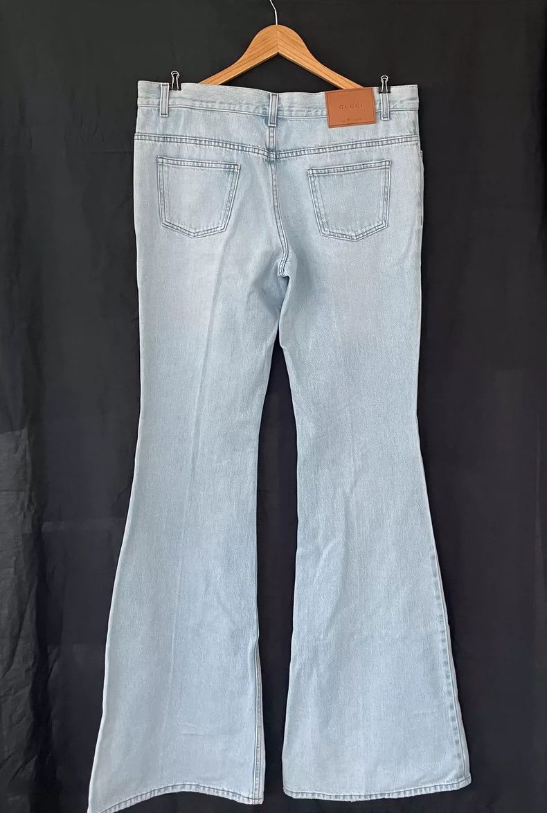 Heart Embroidered Flared Denim Pants-dmc Denim