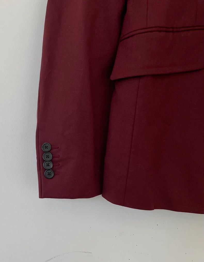 Prada Prada Men's Burgundy One-Button Wool Blazer-dmc Size US M / EU 48-50 / 2 - 4 Thumbnail