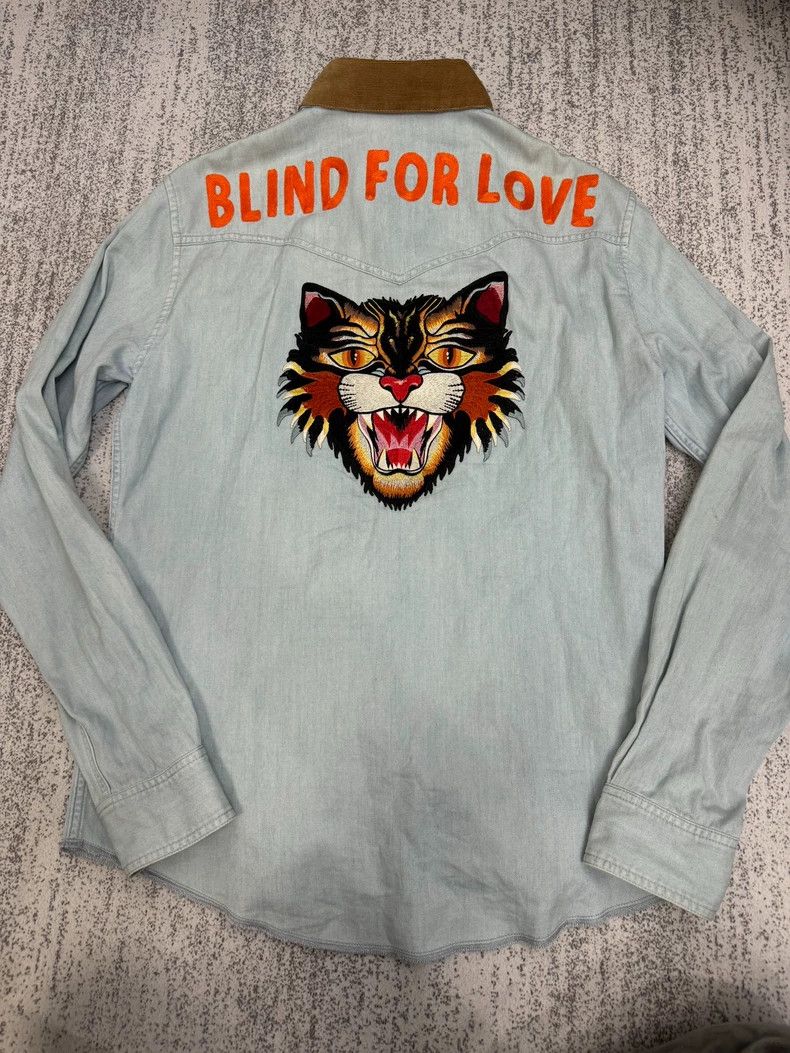 Gucci GUCCI Cat Embroidery Shirt Jacket-dmc Size US L / EU 52-54 / 3 - 6 Thumbnail