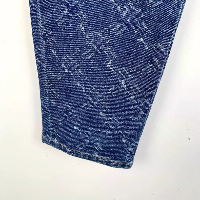 Chanel Chanel Blue Denim Pants with Snowflake Print-dmc Size US 36 / EU 52 - 4 Thumbnail