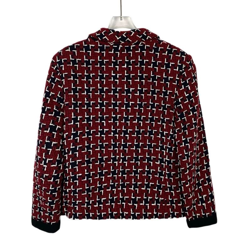Chanel Red Check Wool Blazer from Chanel-dmc Size US M / EU 48-50 / 2 - 2 Thumbnail
