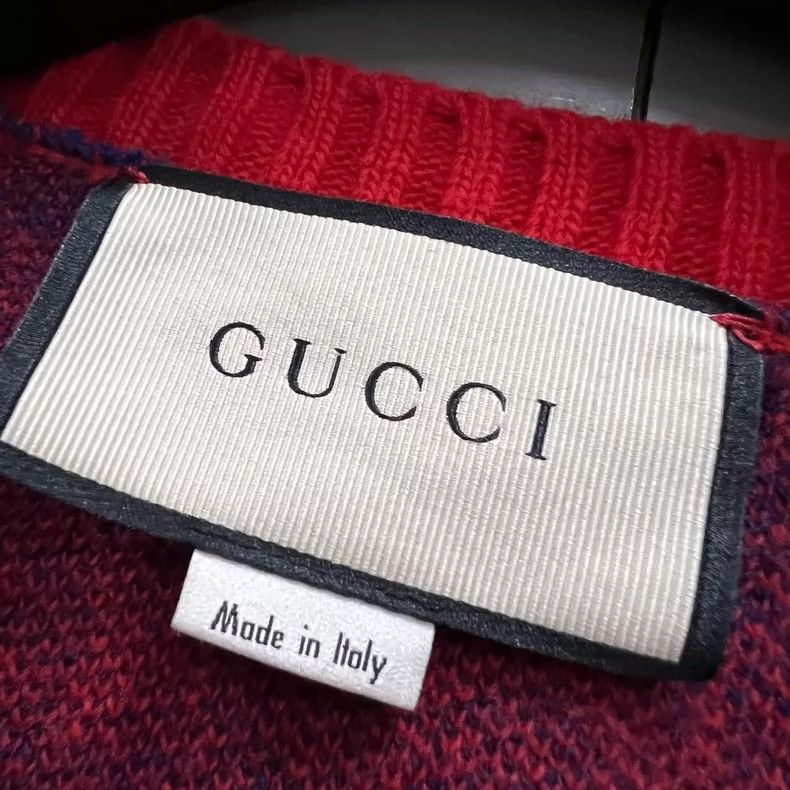 Gucci Red Gucci Tiger Print Knitted Sweater-dmc Size US S / EU 44-46 / 1 - 4 Thumbnail