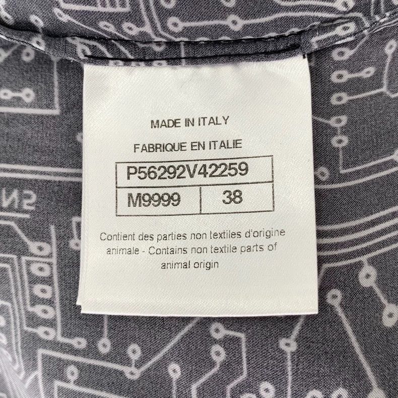 Chanel Black Logo Print Silk Shirt from Chanel-dmc Size US S / EU 44-46 / 1 - 6 Thumbnail