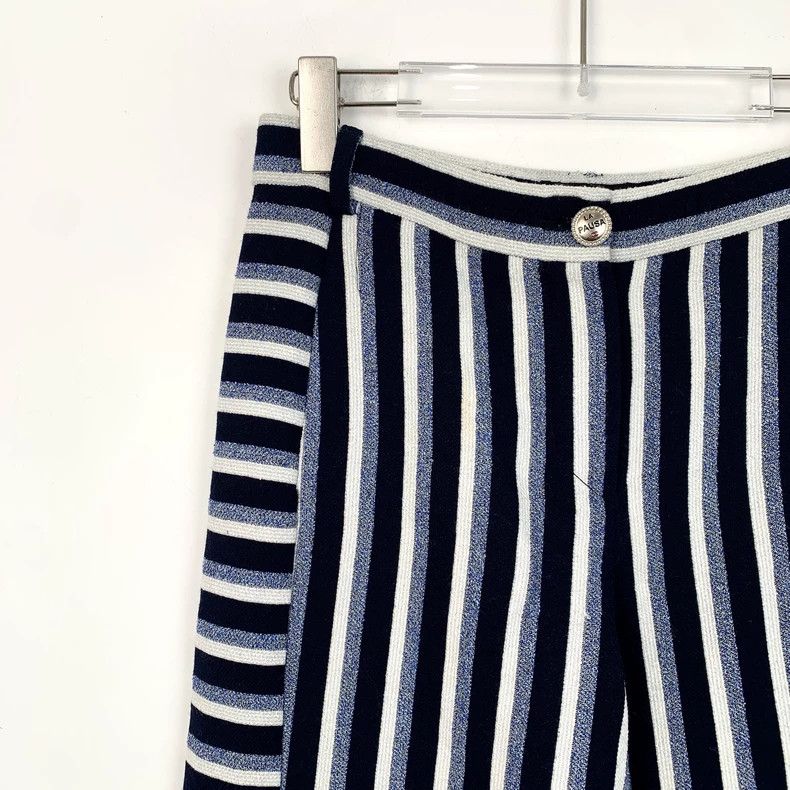 Chanel Chanel Striped Wool Wide-Leg Pants-dmc Size US 38 / EU 54 - 3 Thumbnail