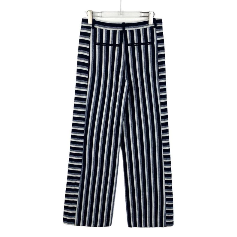 Chanel Chanel Striped Wool Wide-Leg Pants-dmc Size US 38 / EU 54 - 2 Thumbnail