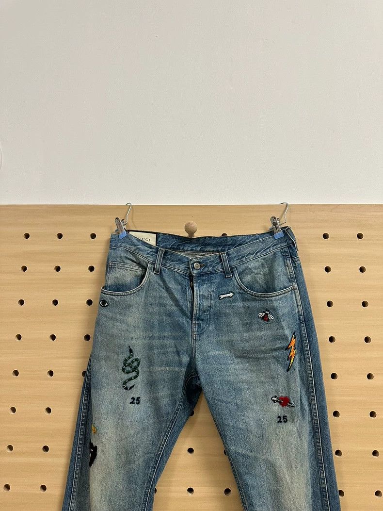 Gucci Limited Edition Embroidered Denim Pants-dmc Size US 34 / EU 50 - 2 Thumbnail
