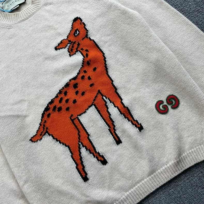 Gucci Gucci Deer Sweater in Ivory Color-dmc Size US XS / EU 42 / 0 - 3 Thumbnail
