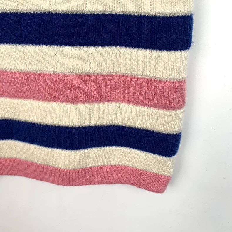 Chanel Chanel Striped Cashmere Knit Short Sleeve Top-dmc Size US XXS / EU 40 - 4 Thumbnail