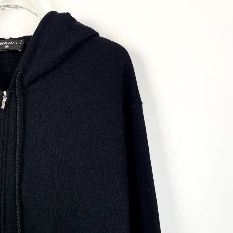 Chanel Black Floral Print Zip Hoodie-dmc Size US XL / EU 56 / 4 - 3 Thumbnail
